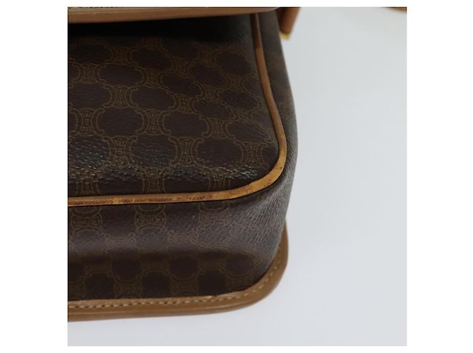 Céline CELINE Macadam Canvas Schultertasche, PVC-Leder, braun, gold, authentisch IN010 Golden - Ansicht 16
