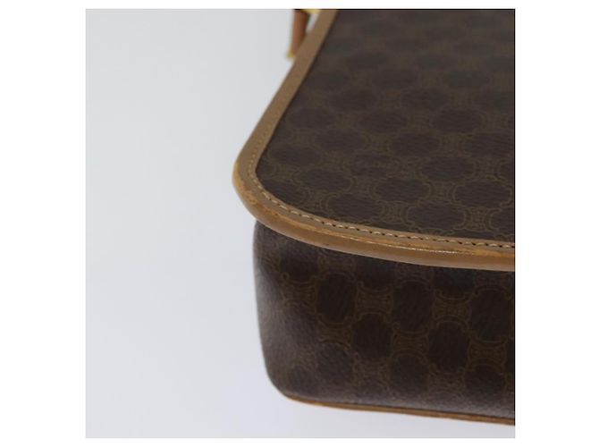 Céline CELINE Macadam Canvas Schultertasche, PVC-Leder, braun, gold, authentisch IN010 Golden - Ansicht 17