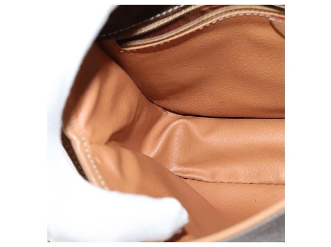 Céline CELINE Macadam Canvas Schultertasche, PVC-Leder, braun, gold, authentisch IN010 Golden - Ansicht 21