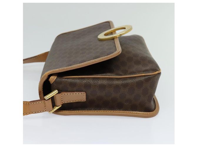Céline CELINE Macadam Canvas Schultertasche, PVC-Leder, braun, gold, authentisch IN010 Golden - Ansicht 3