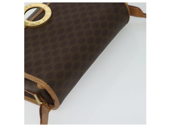 Céline CELINE Macadam Canvas Schultertasche, PVC-Leder, braun, gold, authentisch IN010 Golden - Ansicht 6
