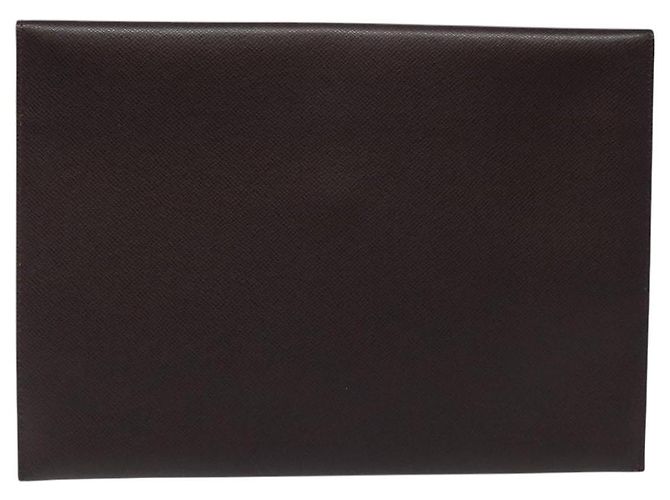 LOUIS VUITTON Taiga Borsa Documenti Clutch Acajou M99087 LV Auth JB083 Marrone - vista 2