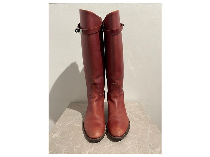 Kelly Hermès HERMES Stiefel T.EU 37 Leder Rot - Ansicht 3