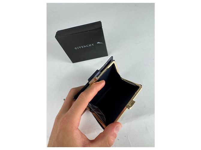 Vintage Givenchy GV3 monogram Leather Wallet marine white - view 9