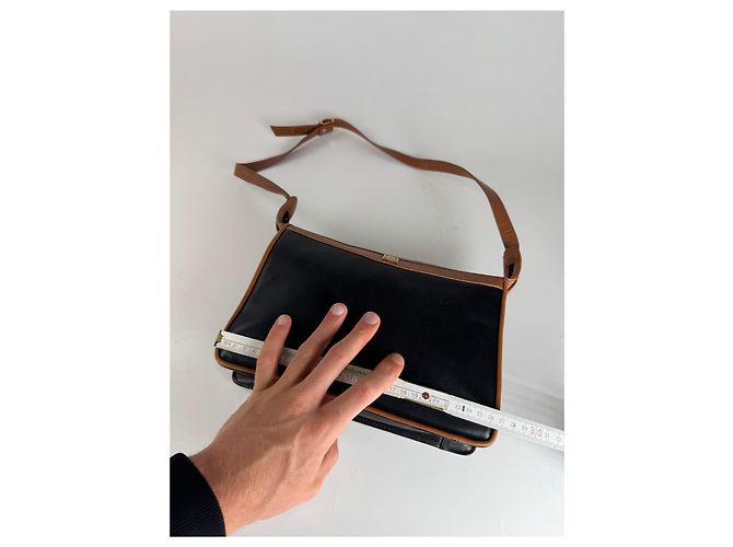 Vintage Givenchy 4G Leder Tasche schwarz braun - Ansicht 12