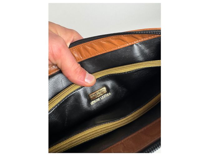 Vintage Givenchy 4G Leder Tasche schwarz braun - Ansicht 2