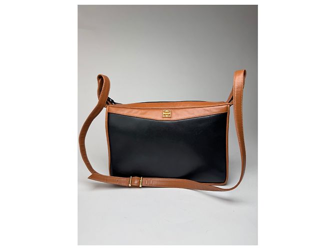 Vintage Givenchy 4G Leder Tasche schwarz braun - Ansicht 7