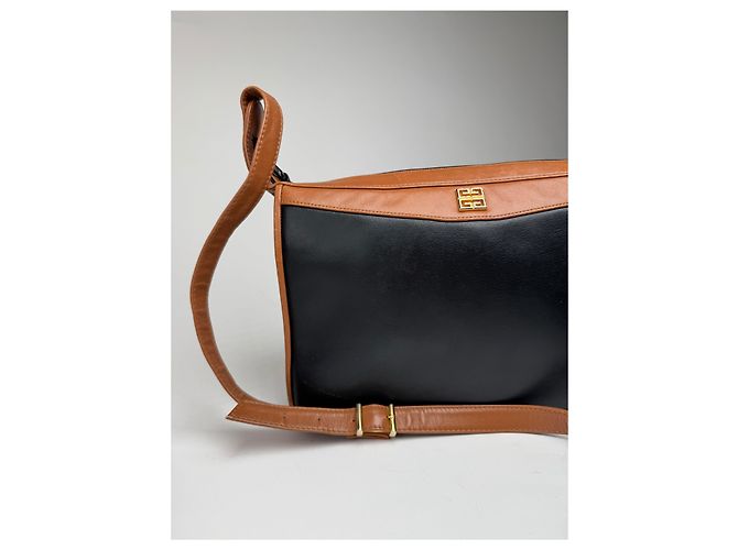 Vintage Givenchy 4G Leder Tasche schwarz braun - Ansicht 8