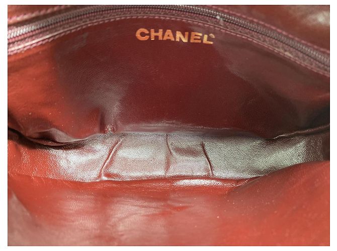 Chanel Tamburello borsa a tracolla in pelle nera Nero - vista 4