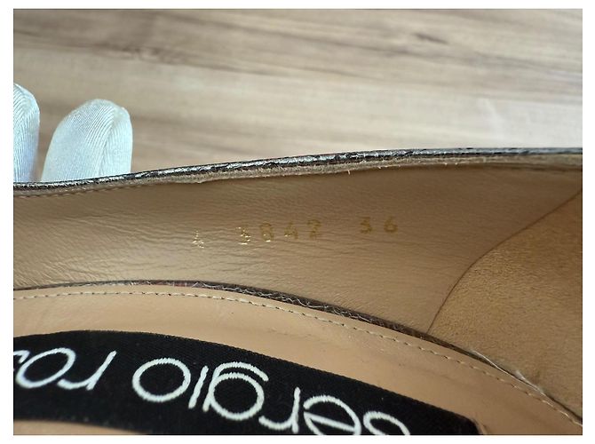 Zapatos de tacón Sergio Rossi Godiva en cuero plateado Plata - vista 6