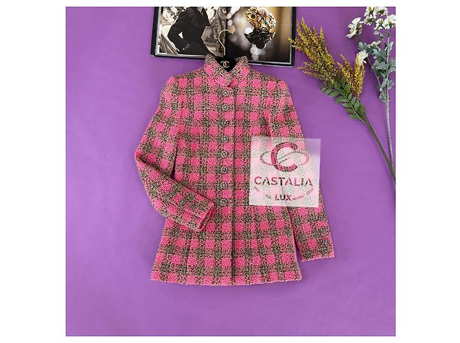 Chanel Neue 2022 Werbekampagne Rosa Tweed-Jacke Pink - Ansicht 10