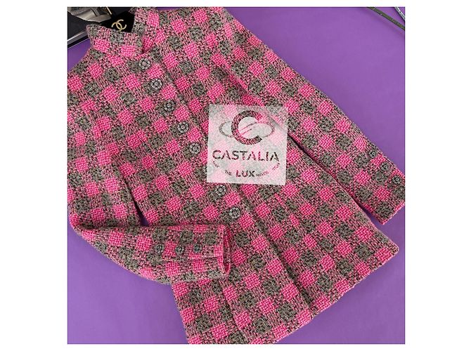 Chanel Neue 2022 Werbekampagne Rosa Tweed-Jacke Pink - Ansicht 11