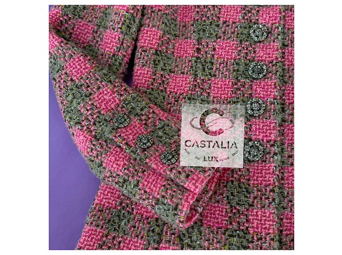 Chanel Neue 2022 Werbekampagne Rosa Tweed-Jacke Pink - Ansicht 12