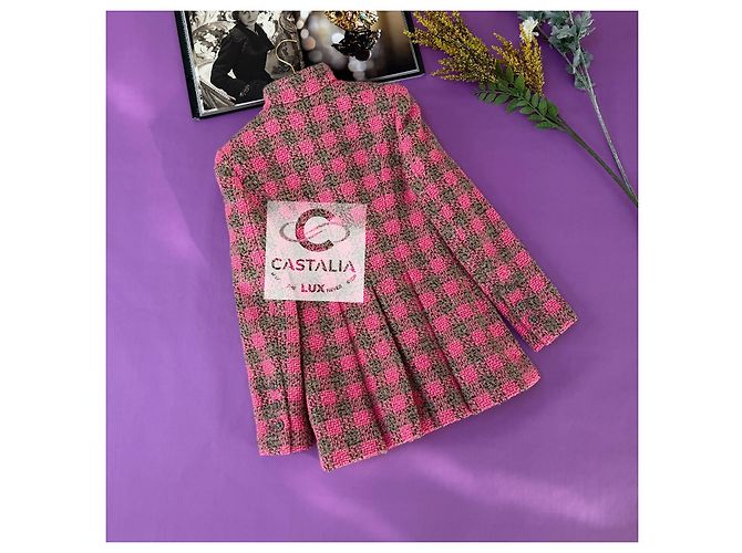 Chanel Neue 2022 Werbekampagne Rosa Tweed-Jacke Pink - Ansicht 13