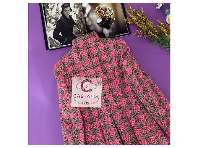 Chanel Neue 2022 Werbekampagne Rosa Tweed-Jacke Pink - Ansicht 15