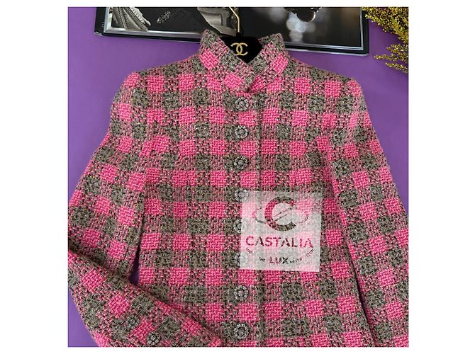 Chanel Neue 2022 Werbekampagne Rosa Tweed-Jacke Pink - Ansicht 4