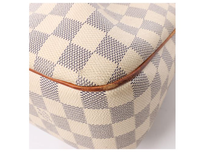 Borsa a Spalla Louis Vuitton Damier Azur Siracusa PM N41113 Beige - vista 10