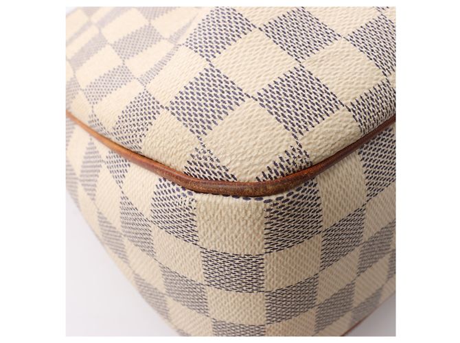 Borsa a Spalla Louis Vuitton Damier Azur Siracusa PM N41113 Beige - vista 11
