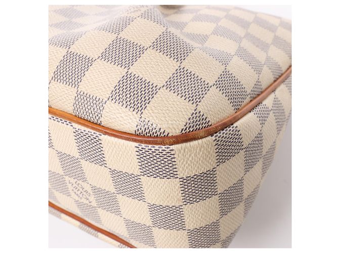 Borsa a Spalla Louis Vuitton Damier Azur Siracusa PM N41113 Beige - vista 12