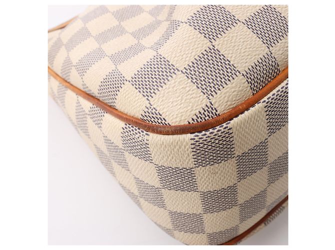 Borsa a Spalla Louis Vuitton Damier Azur Siracusa PM N41113 Beige - vista 13