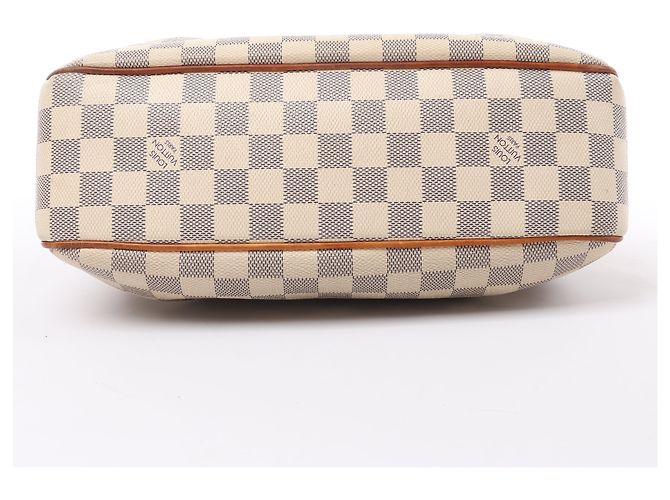 Borsa a Spalla Louis Vuitton Damier Azur Siracusa PM N41113 Beige - vista 9