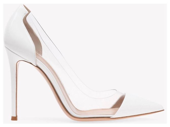 Plexy-Pumps. Gianvito Rossi Lackleder weiß ! - Ansicht 2