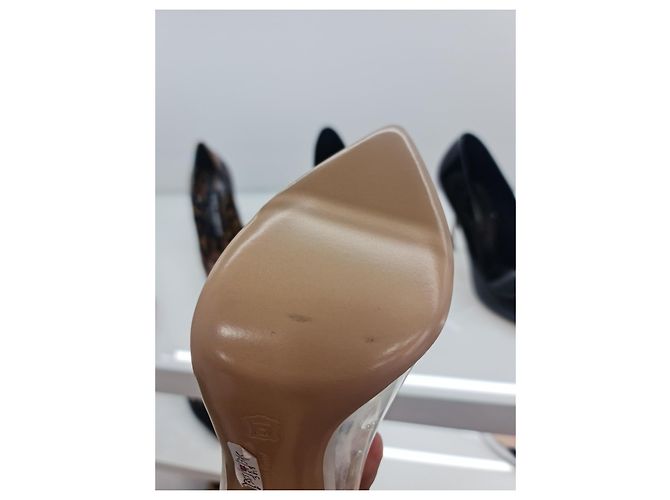 plexi PVC in pelle bianca Gianvito Rossi Bianco - vista 2