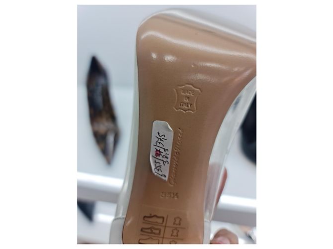 plexi PVC in pelle bianca Gianvito Rossi Bianco - vista 5
