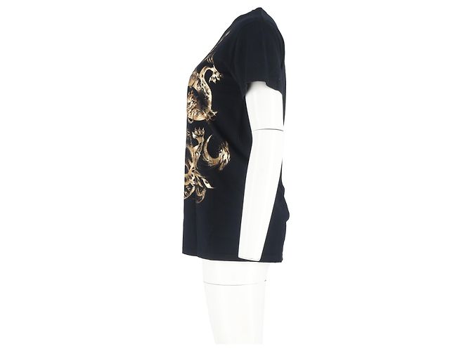 Camiseta estampada com dragão Balmain em algodão preto - vista 5