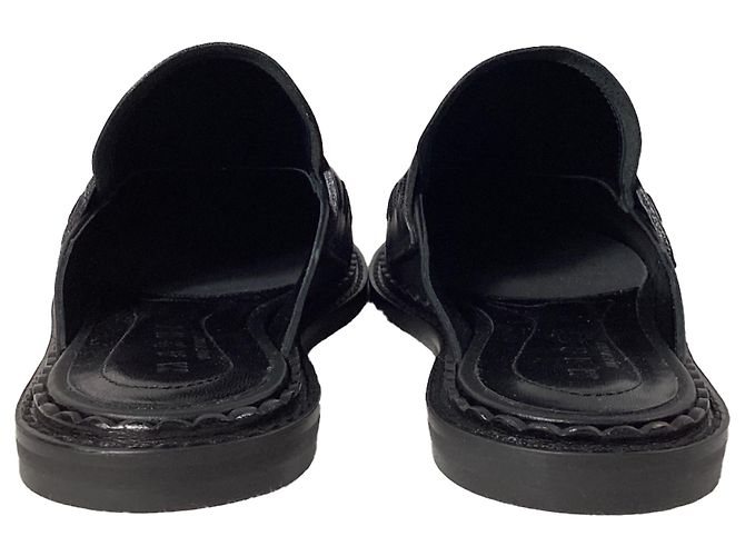Mules Loafer Marni in pelle nera Nero - vista 3