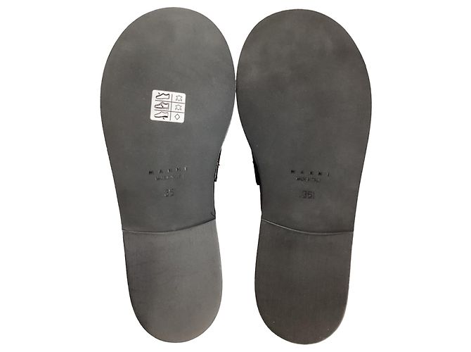 Mules Loafer Marni in pelle nera Nero - vista 4