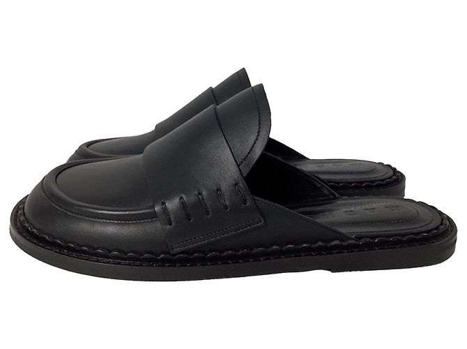 Mules Loafer Marni in pelle nera Nero - vista 7
