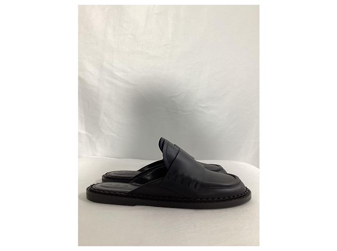 Mules Loafer Marni in pelle nera Nero - vista 9