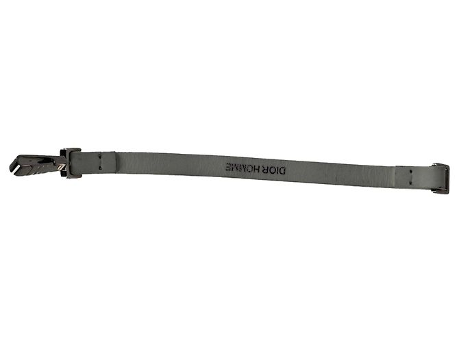 Christian Dior Bracciale in pelle bianca con logo Dior Homme Bianco Crudo - vista 2