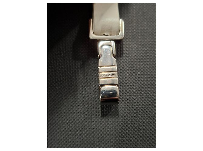 Christian Dior Bracciale in pelle bianca con logo Dior Homme Bianco Crudo - vista 8