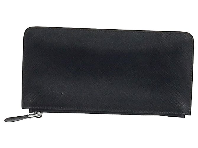 Portafoglio portachiavi con zip Bellhop di Prada in pelle Saffiano nera Blu Blu navy - vista 2