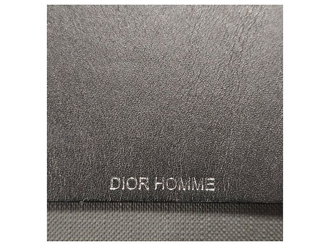 Christian Dior Bracciale spesso in pelle nera Dior Homme Nero - vista 3