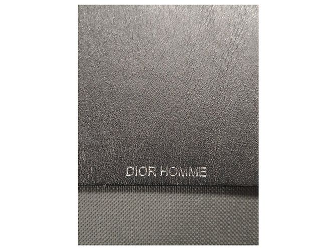 Christian Dior Bracciale spesso in pelle nera Dior Homme Nero - vista 7