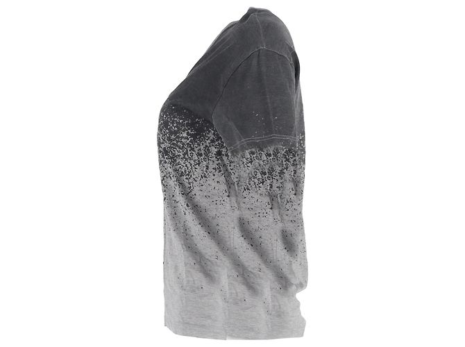 Camiseta Dior Ombre V-Neck en algodón negro y gris - vista 2