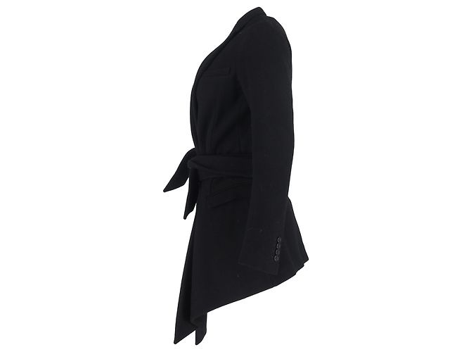 Abrigo peacoat asimétrico Dior en lana negra Negro - vista 2