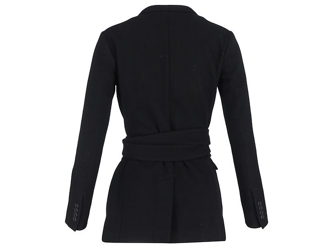 Abrigo peacoat asimétrico Dior en lana negra Negro - vista 3