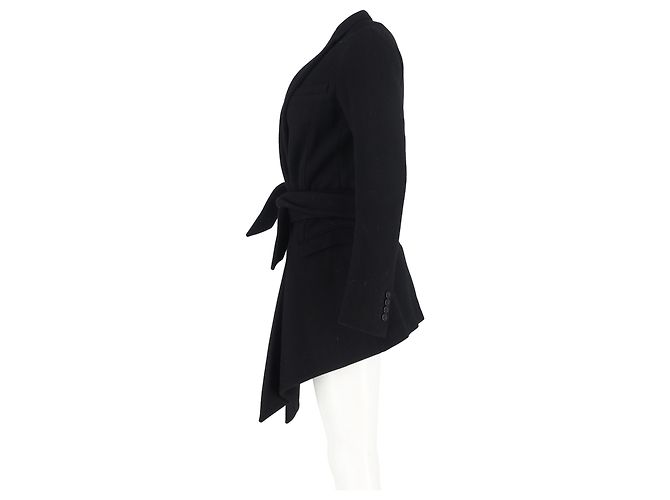 Abrigo peacoat asimétrico Dior en lana negra Negro - vista 5
