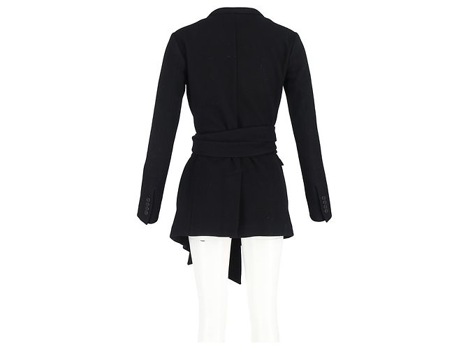 Abrigo peacoat asimétrico Dior en lana negra Negro - vista 6