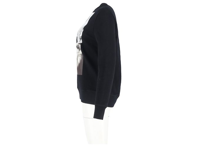 Neil Barrett Mohawk Wolf bedruckter Pullover aus schwarzer Baumwolle - Ansicht 5