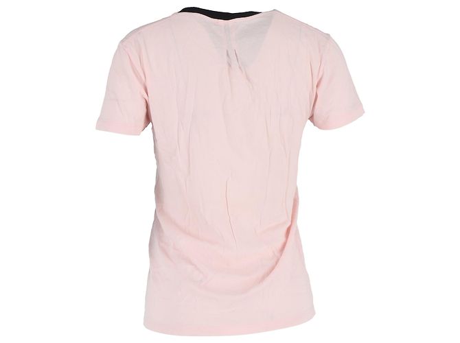 Saint Laurent Camiseta de algodón rosa con estampado de tiburón Saint Lauren Castaño - vista 3