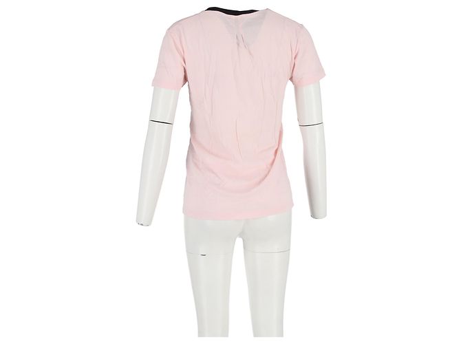 Saint Laurent Camiseta de algodón rosa con estampado de tiburón Saint Lauren Castaño - vista 6