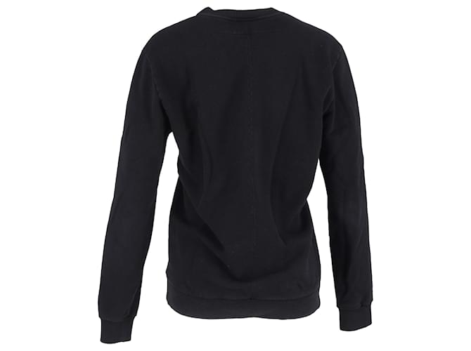 Givenchy Crewneck-Pullover aus schwarzer Baumwolle mit Haifischdruck Grau - Ansicht 3