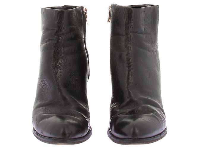 Botas ankle ALEXANDER WANG T.EU 38.5 Couro Preto - vista 4