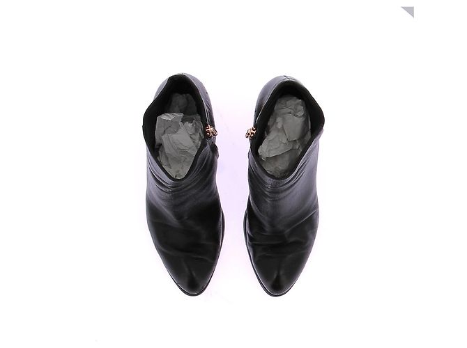 Botas ankle ALEXANDER WANG T.EU 38.5 Couro Preto - vista 6