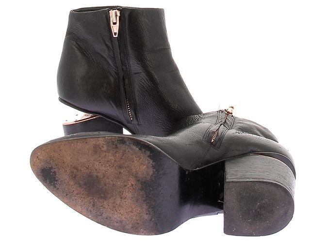 Botas ankle ALEXANDER WANG T.EU 38.5 Couro Preto - vista 7